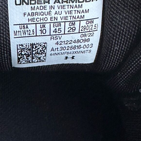 Under Armour Men's Lockdown 6 Basketball Shoe US 11 Black - Picture 8 of 8